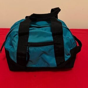 L.L. Bean Teal/Green and Black Duffle - Vintage - Size Small